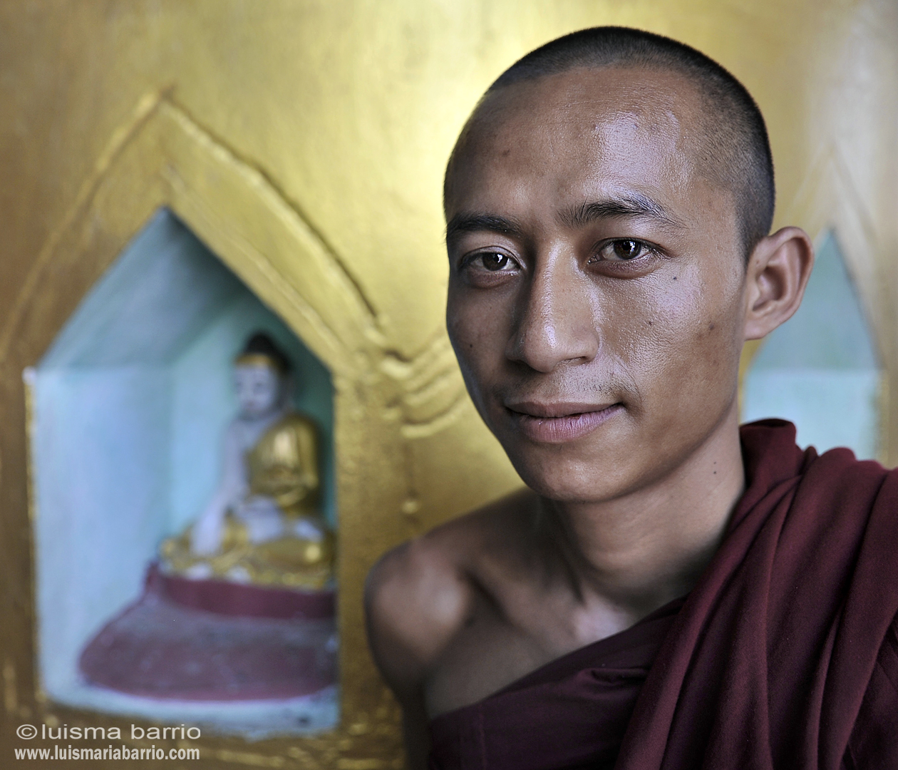 portrait buddhist monk burma myanmar
